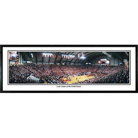 Maryland Terrapins Last Game At The Fieldhouse" - 13.5"x39" Standard Black Frame"