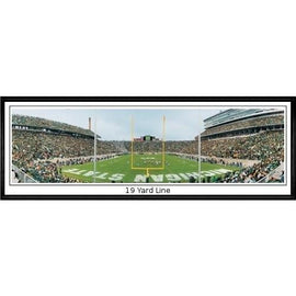 Michigan State Spartans End Zone" - 13.5"x39" Standard Black Frame"
