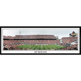 Ohio State Buckeyes 20 Yard Line"  - 13.5"x39" Standard Black Frame"