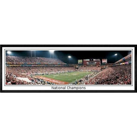 Ohio State Buckeyes National Champions"  - 13.5"x39" Standard Black Frame"