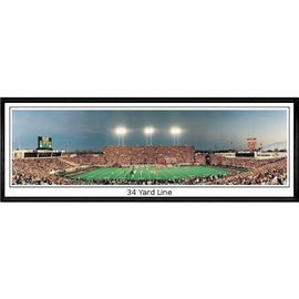 Texas Tech 34 Yard Line"  - 13.5"x39" Standard Black Frame"