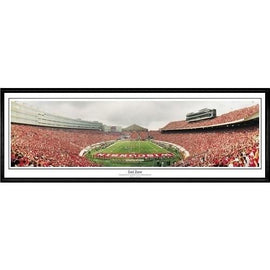 Wisconsin Badgers End Zone"  - 13.5"x39" Standard Black Frame"